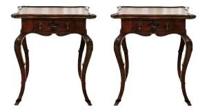 French Fleur-De-Lys Side Tables - Pair