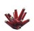 A red glazed ceramic vase in the shape of a coral branch with eleven tendrils. A beautiful Italian design inspired by tree...