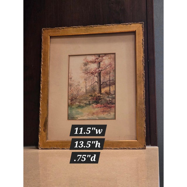 Antique Watercolor Landscape Painting For Sale - Image 11 of 16