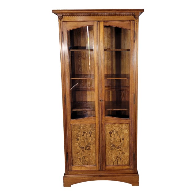 Art Nouveau Bookcase in Fir, 1920s For Sale