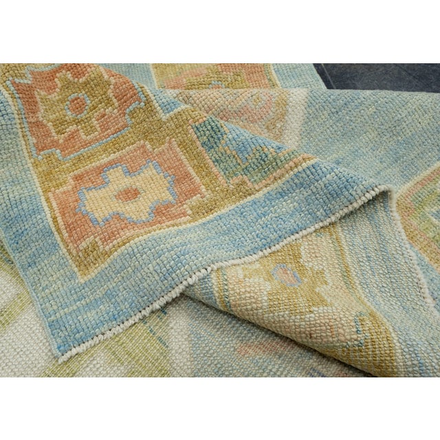 Textile Turkish Oushak Runner Rug 5'1" x 15'9" #18024 For Sale - Image 7 of 8