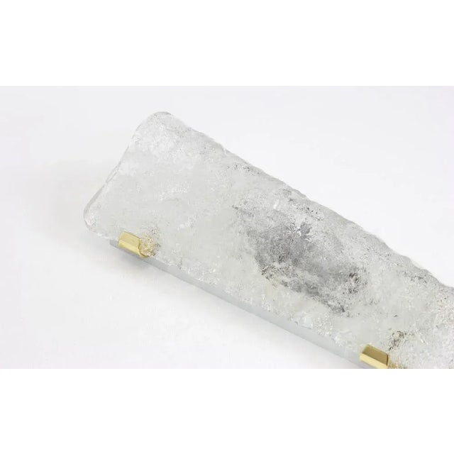 Large Ice Glass Sconces from Hillebrand, Germany, 1960s, Set of 2 For Sale - Image 6 of 7