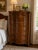 French Provincial Vintage Century Furniture Mahogany Serpentine Chest & Bedside Cabinet | French Provincial Influence, 2 Pieces For Sale - Image 3 of 18