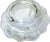 Transparent 1980s Frosted Crystal Floral Wine or Champagne Bottle Coaster, Lalique Attributed Honfleur Geranium Pattern France – Sold Individually For Sale - Image 8 of 10