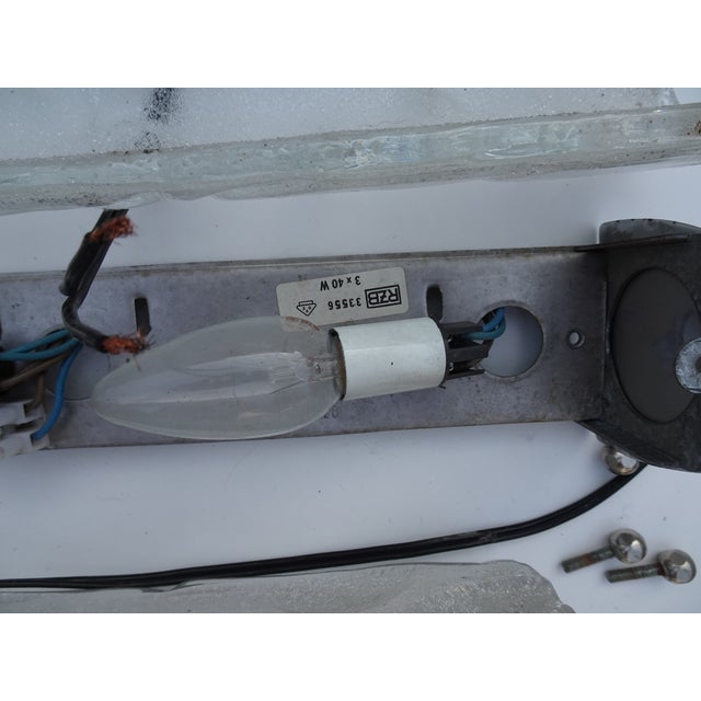 1970s Large Wall Lamps in Glass from RZB Leuchten, 1970s, Set of 3 For Sale - Image 5 of 15