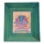 “Express Yourself” Vintage 1989 Tom Roll Abstract Mixed Media Painting in Teal Frame, 18" X 20" For Sale