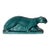 Mid 20th Century Art Deco Saint-Clément Style Panther France Green-Glazed Ceramic For Sale