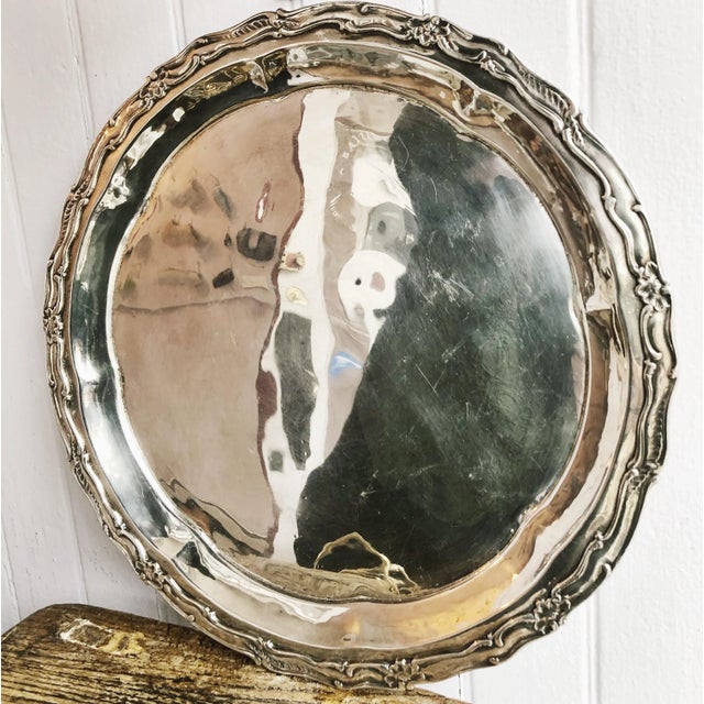 Silver Antique 1897 Silver Plated Tray From the Waldorf-Astoria Hotel Nyc For Sale - Image 8 of 8