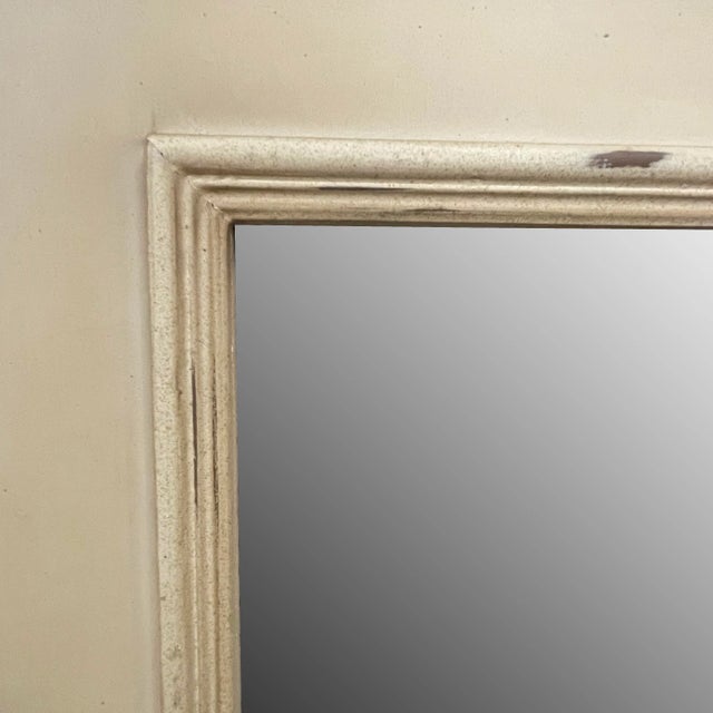 Vintage Off-White Painted Harvest Motif Mirror