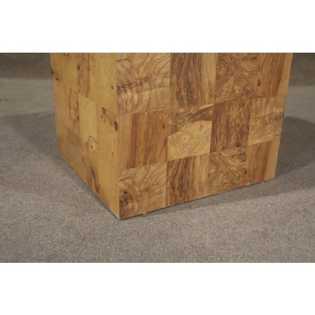 Mid 20th Century Attributed to Milo Baughman Burl Table For Sale In Philadelphia - Image 6 of 7