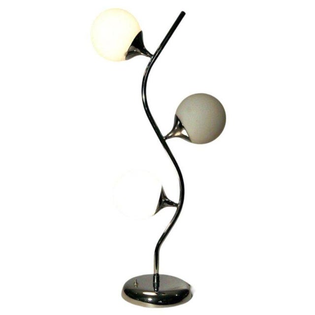 Robert Sonneman 1970s Mid-Century Modern Chrome Lamp Robert Sonneman Style For Sale - Image 4 of 5