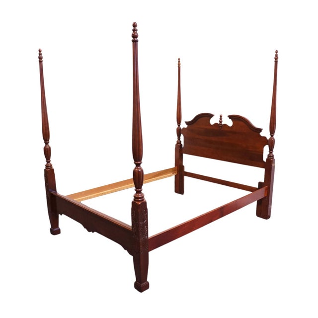 KINCAID FURNITURE Traditional Style General William Lenoir Queen Size Four Poster Bed Limited Edition A6917 84.75" High...