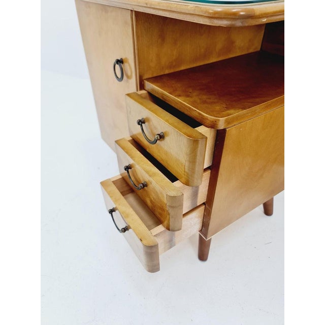 Mid-Century German Beech Bedside Tables from Wk Möbel, 1960s, Set of 2 For Sale - Image 5 of 12