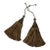 Pair of Oversized Passementerie Silk Tassels With Antique Keys & Heavy Cast Tops - Grandmillennial, Palm Beach Regency, Traditional. See Pics! Set #2 For Sale