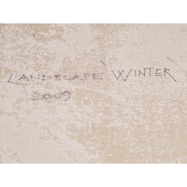 Enzo Rovella, Landscape in Winter, 2009, Mixed Media on Canvas For Sale - Image 7 of 8