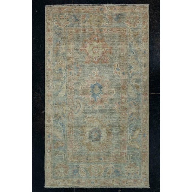 Brown Turkish Oushak Rug 1'11" x 3'4" #17275 For Sale - Image 8 of 8