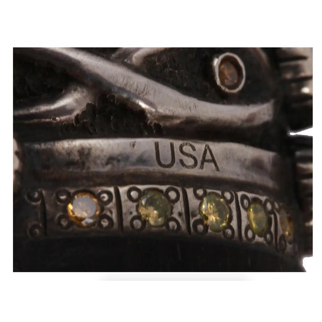 Gold Late 20th Century American Silver Diamond Ruby Letter Opener For Sale - Image 8 of 9