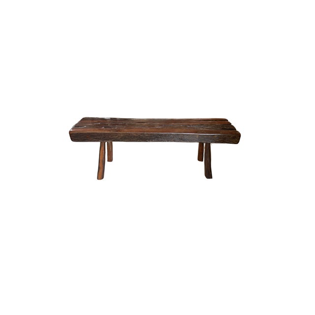 This modern organic bench is a striking blend of sustainability and craftsmanship, expertly crafted from reclaimed...