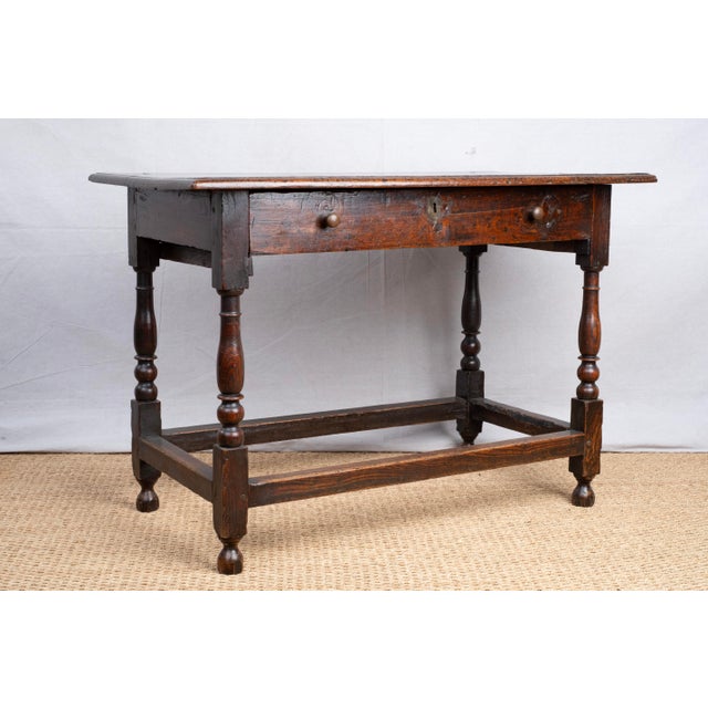 Wood 19th Century Oak Side Table For Sale - Image 7 of 11