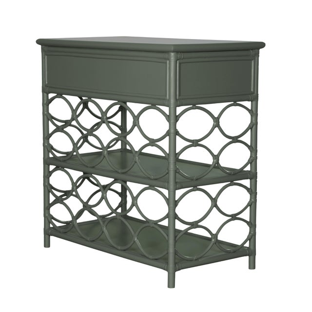 Wood Infinity End Table - Evergreen For Sale - Image 7 of 10