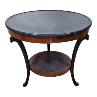 Early 19th C French Empire "Aux Griffons" Directoire Marble Top Center Table For Sale
