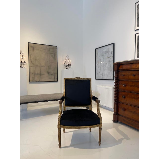 Set of Four Louis XVI–Style Giltwood Armchairs, France, Late 19th Century For Sale - Image 10 of 12