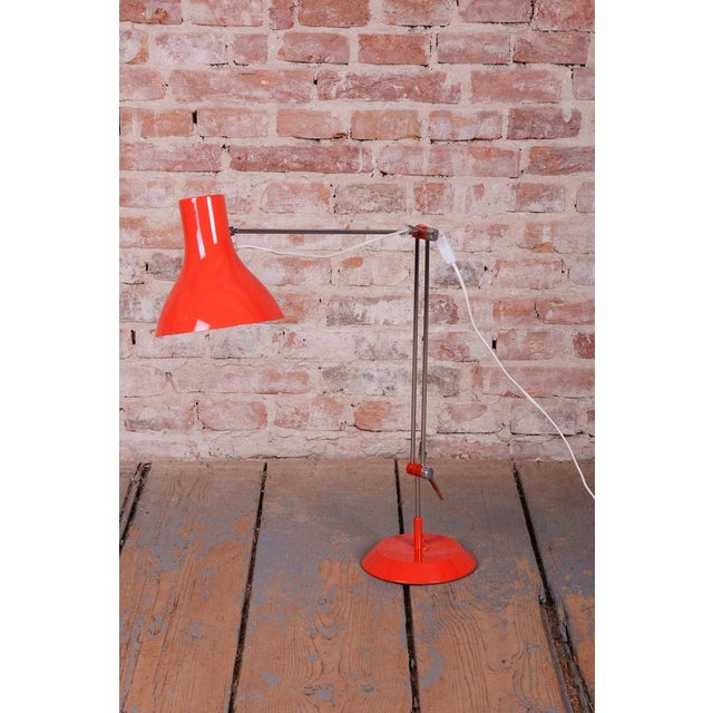 Red Mid-Century Chrome Floor Lamp by J. Hůrka for NAPAKO, Czech, 1950s For Sale - Image 8 of 13