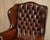 Chesterfield Wingback Chairs and Ottomans in Brown Leather, Set of 4 For Sale - Image 13 of 18
