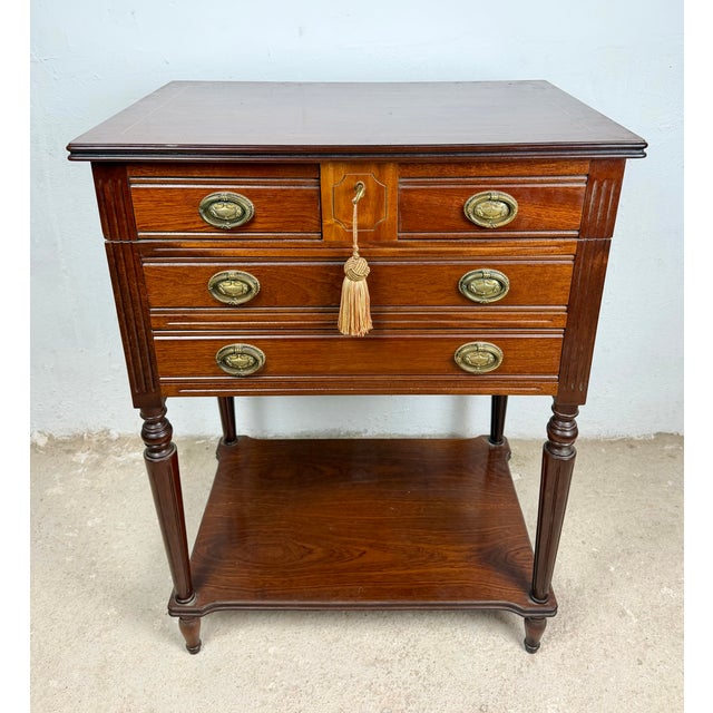 Brown Wood Storage Tables with Lift-Top Compartments, 1970, Set of 2 For Sale - Image 8 of 18
