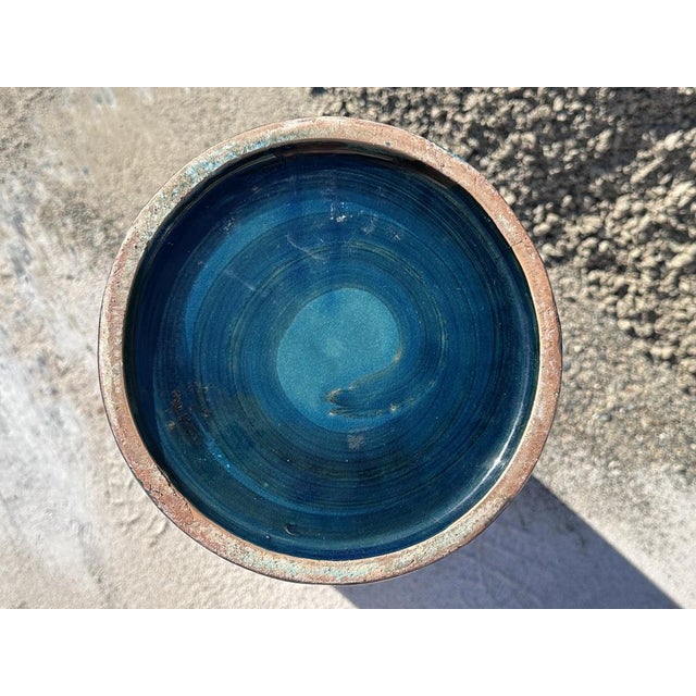 Cylindrical Ceramic Rimini Blue Vase from Bitossi, Italy 1960s For Sale - Image 13 of 18