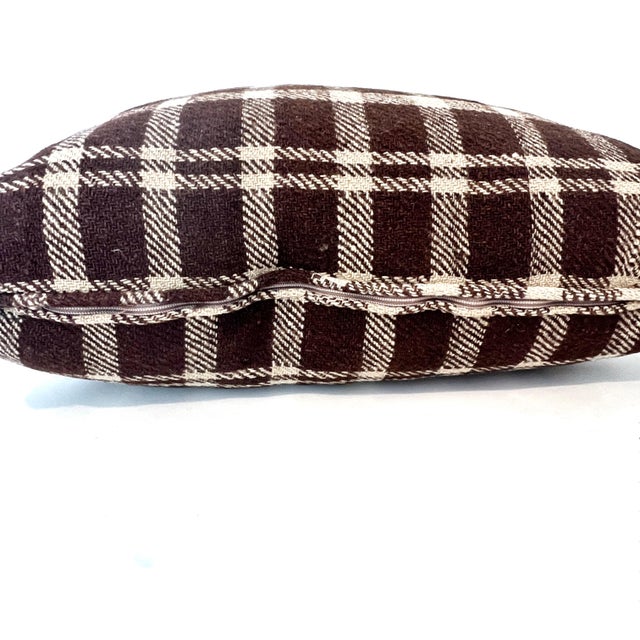 Brown Antique Jerga Throw Pillows - A Pair For Sale - Image 8 of 10