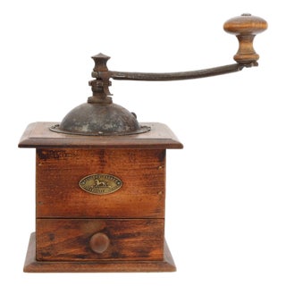 Early 20th Century French Peugeot Frères Coffee Grinder For Sale