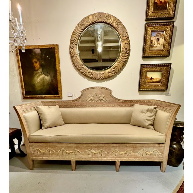 This is a very good example of a Gustavian Sofa or Bench that dates to the end of the 18th century or beginning of the...