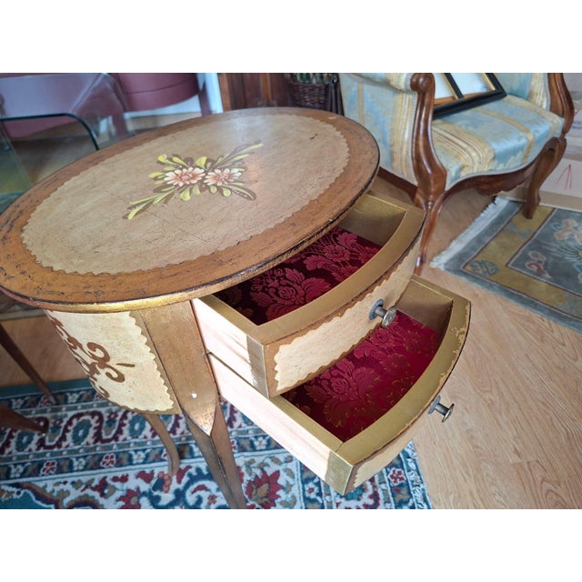 Lacquered and Gilded Oval Coffee Table, 1960s For Sale - Image 6 of 18