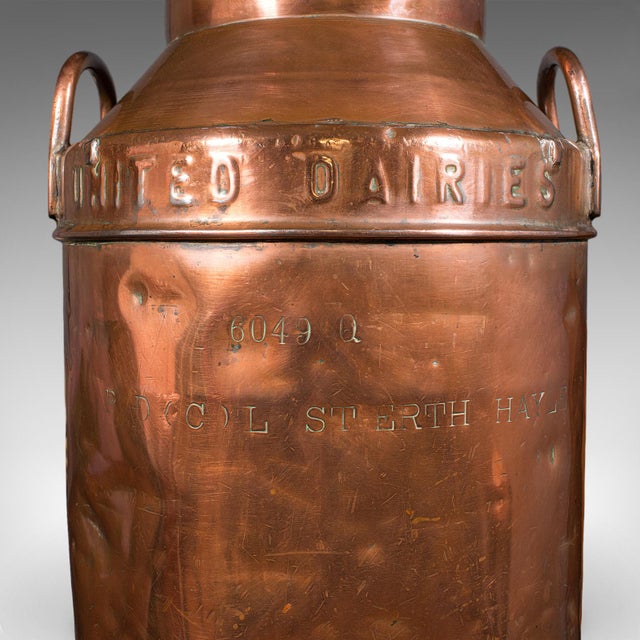 Vintage Dairy Set, English Copper, Milk Churn, Pail, Country Kitchen, Circa 1950 For Sale - Image 6 of 12