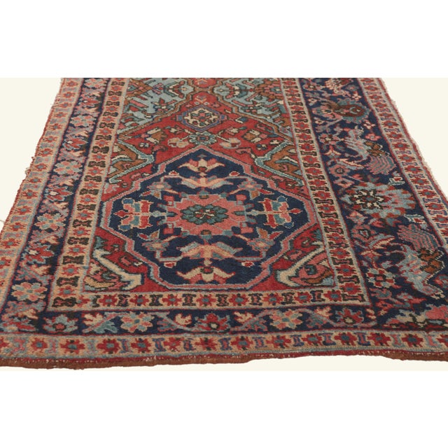 Antique Persian Heriz Rug, 02'07 X 06'03 For Sale - Image 4 of 10
