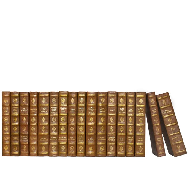 Modern Decorative Books - Hazel Leather Books - Brown Books By The Foot For Sale - Image 3 of 3