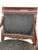 Black Antique Empire Style Mahogany Armchair With Black Damask Upholstery For Sale - Image 8 of 18