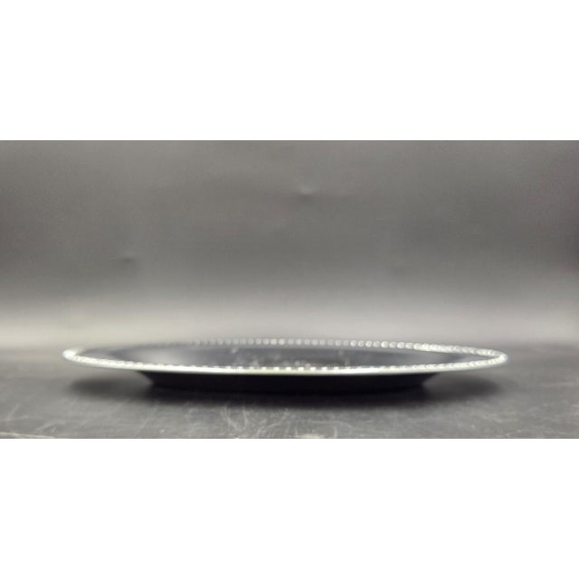 Vintage Ornate Silver-Plated Oval Serving Tray For Sale - Image 13 of 18