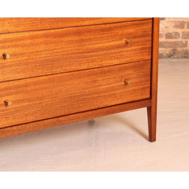 Mid-Century Modern Mahogany Chest of Drawers with Brass Handles by Loughborough Furniture for Heals, 1960s For Sale - Image 6 of 10
