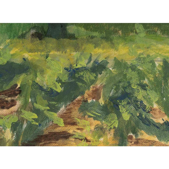 Evelyne Luez, Landscape, Oil on Cardboard For Sale - Image 4 of 8