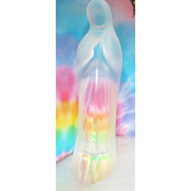 Lalique (France) "Madonna" Fine Crystal, Frosted and Clear, Signed For Sale - Image 10 of 10