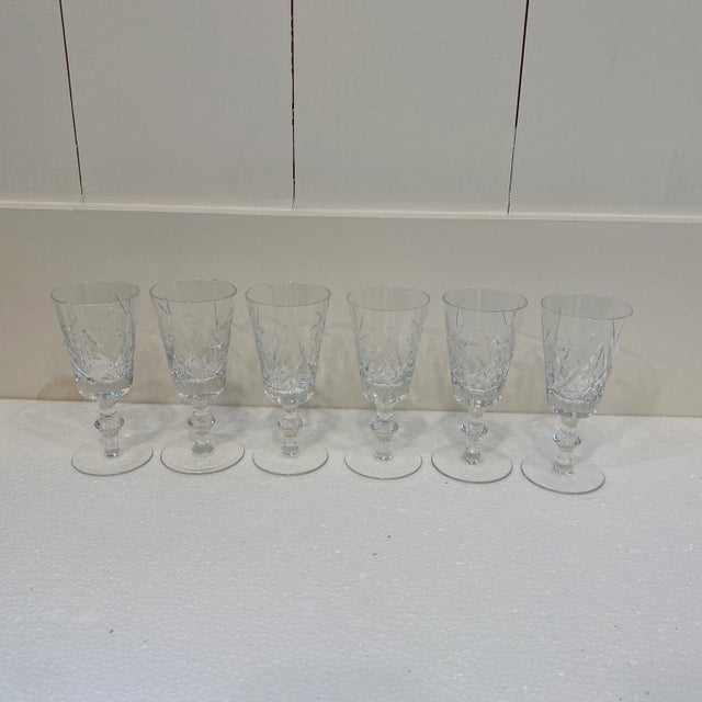 Late 20th Century Crystal Cordial Glasses - Set of 6 For Sale - Image 6 of 6