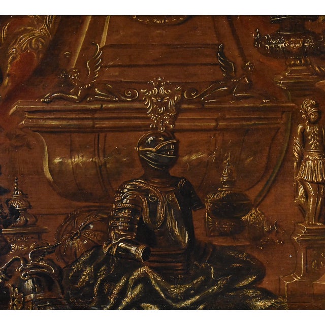 Rococo Workshop of Antonio Tibaldi, Still Life wth Rugs, 1600s, Oil on Canvas For Sale - Image 3 of 16