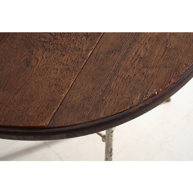 Antique Round Metal Outdoor Table, France, 1900s For Sale - Image 5 of 12