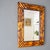 Vintage Tortoise Shell Burnt Bamboo Bevelled Mirror For Sale - Image 12 of 15