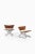 Metal Scandinavian Modern Danish Leather and Steel Z Side Chair by Erik Magnusson for Torben Ørskov, 1968 For Sale - Image 7 of 9
