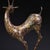Bronze Early 20th Century Gold-Inlaid Bronze Deer Sculpture – 18.9" Archaic Style Figure For Sale - Image 8 of 10
