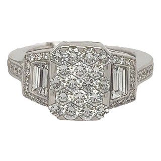 Late 20th Century 18k Diamond Ring by Majestic, Size 6.5 For Sale