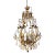 Special Murano Crystal Chandelier White and Brown Amber Cage For Sale